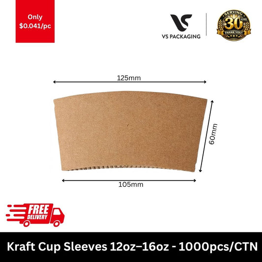 kraft cup sleeves 12oz 16oz cardboard coffee sleeve insulation takeaway 1000pcs carton