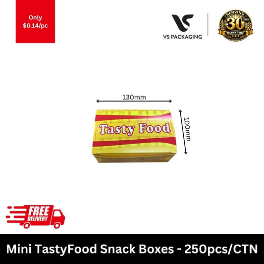 mini yellow paper snack boxes for takeaway meals desserts and hot food 250pcs carton