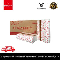 1 ply ultraslim interleaved hand towels 2400 sheets paper towel dispenser compatible