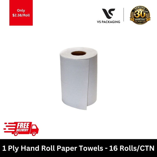 1 ply hand roll paper towels 80m white towel rolls bulk 16 rolls carton