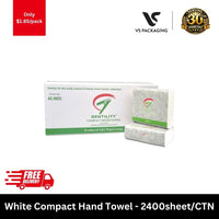 white compact interleaved hand towels TAD 2400 sheets paper towel dispenser compatible