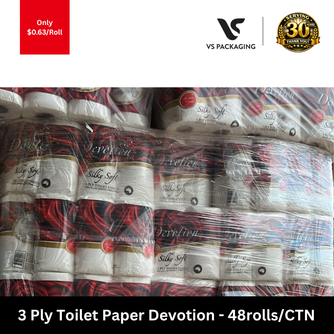 Devotion 3 ply toilet paper 48 rolls carton 290 sheets soft toilet tissue Australia