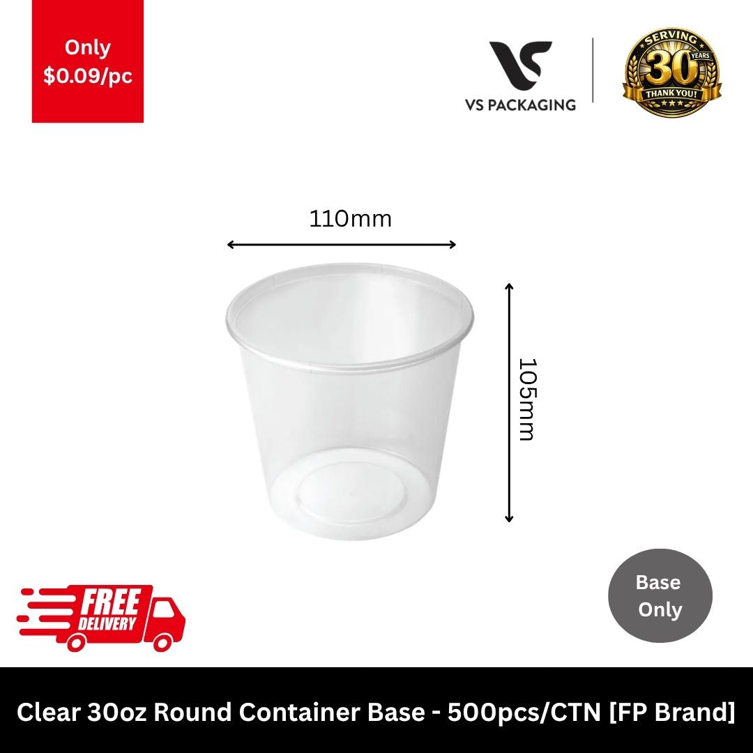 clear 30oz round takeaway container 900ml microwave safe plastic food container for soup rice packaging
