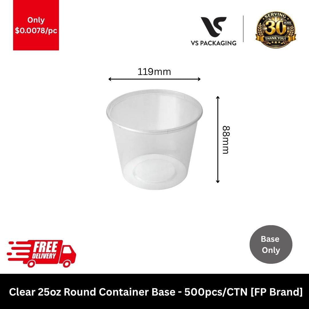 clear 25oz round takeaway container 750ml microwave safe for soup rice food packaging
