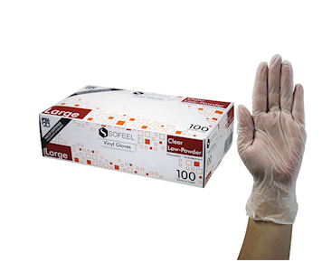 Sofeel Clear Vinyl Powder Free Gloves HACCP Grade Large 1000pcs Carton – VS Packaging
