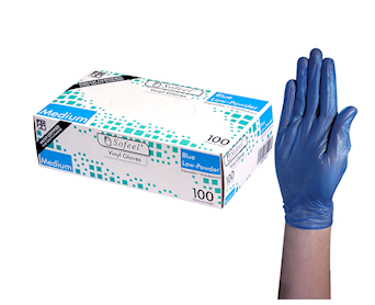 Sofeel Blue Vinyl Powder Free Gloves HACCP Grade Medium 1000pcs Carton – VS Packaging