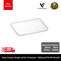 Clear freezer grade lid for rectangular takeaway container secure fit food storage lid Australia