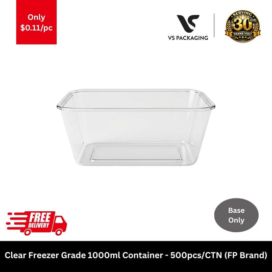 Clear freezer grade 100ml rectangular container base microwave safe small food container Australia