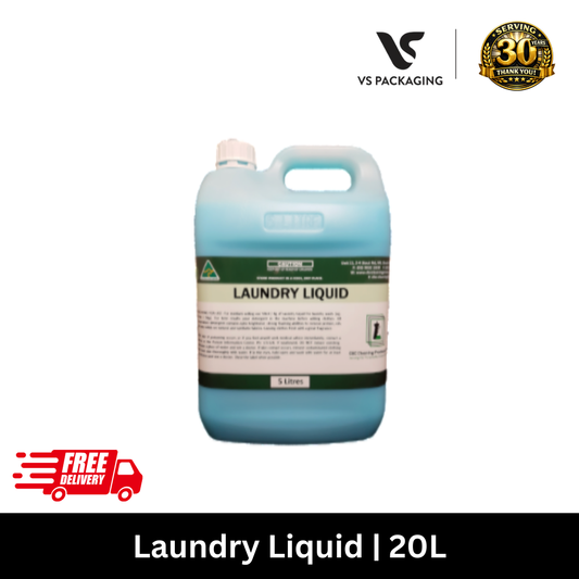 20L Laundry Liquid – Blue Top Loader Detergent for Bulk & Commercial Use VS Packaging