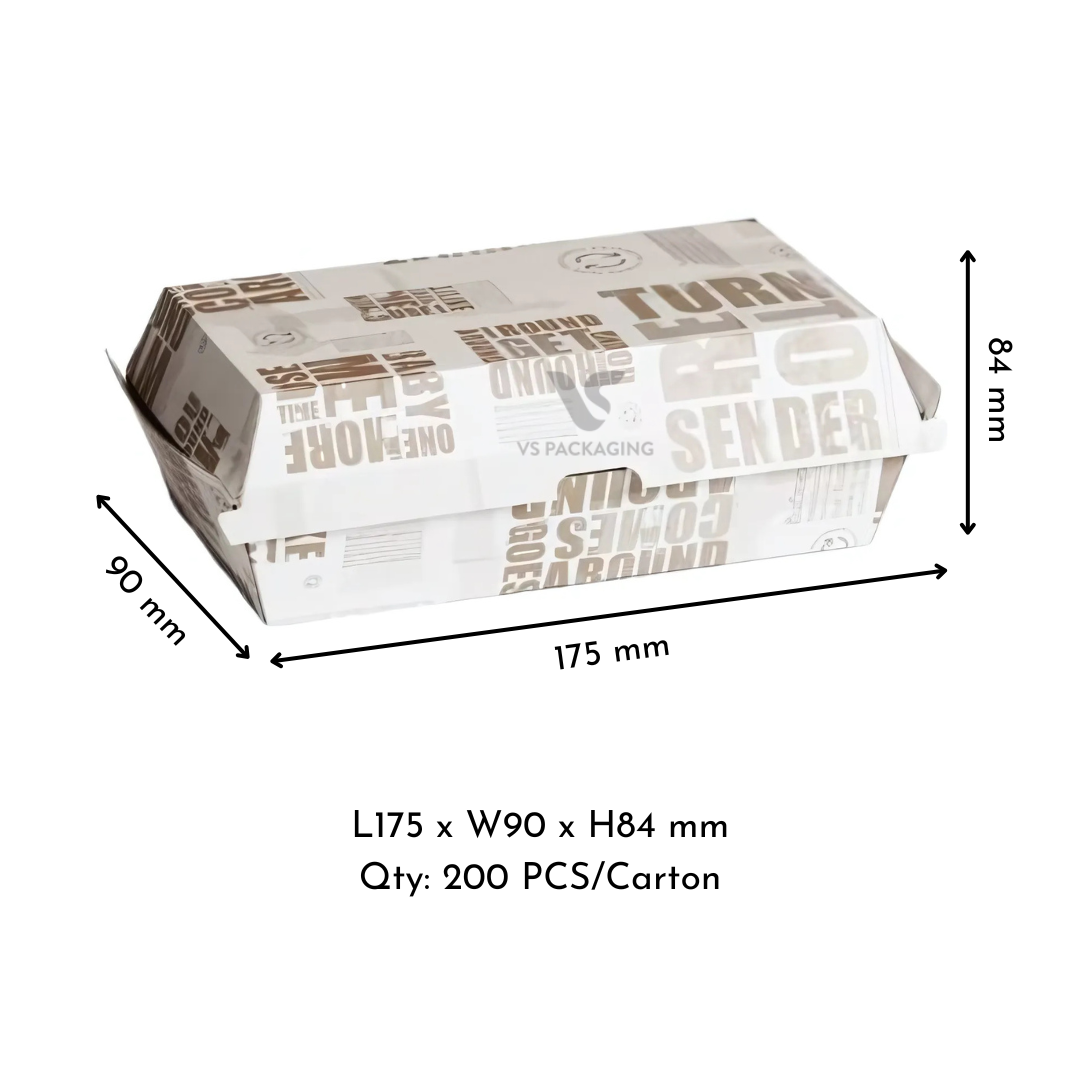 Visy Original Enviro corrugated snack box 175 × 90 × 84mm – eco-friendly cardboard clamshell packaging by VS Packaging Australia