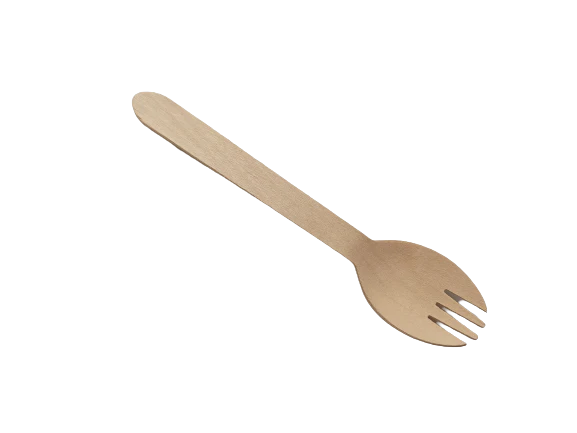 BK Wooden Spork 160mm Retail Pack 2000pcs