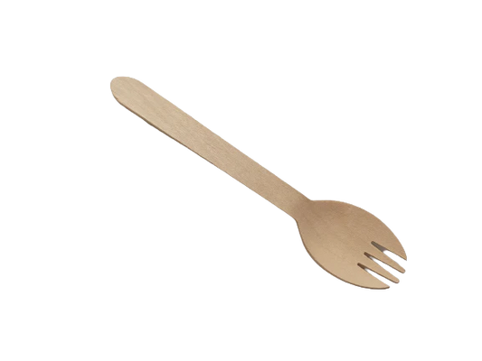 BK Wooden Spork 160mm Retail Pack 2000pcs