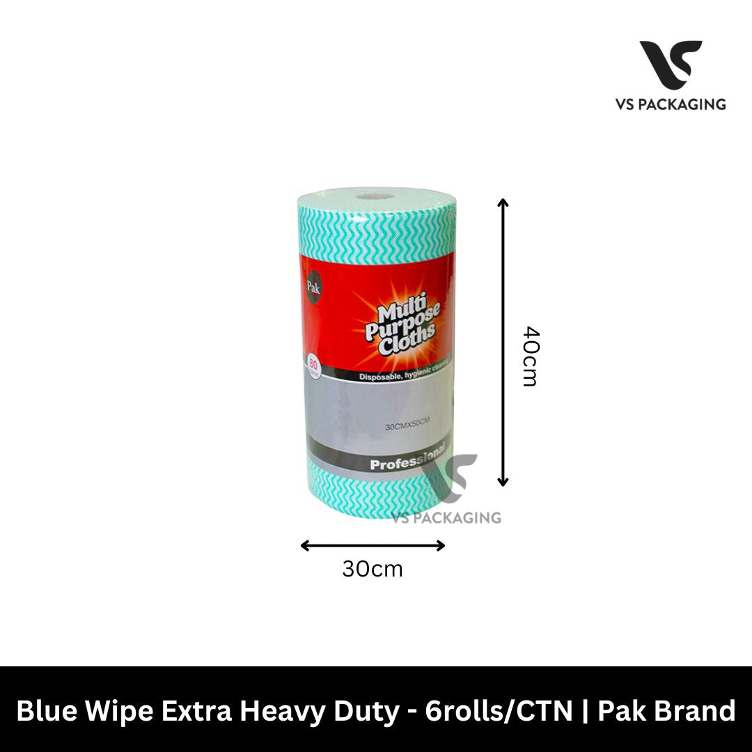 blue extra heavy duty cleaning wipes roll pak brand industrial wipes 6 rolls carton