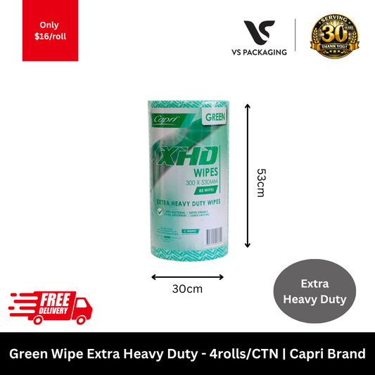 capri green extra heavy duty wipes large cleaning sheets industrial wipes 85 sheets pack
