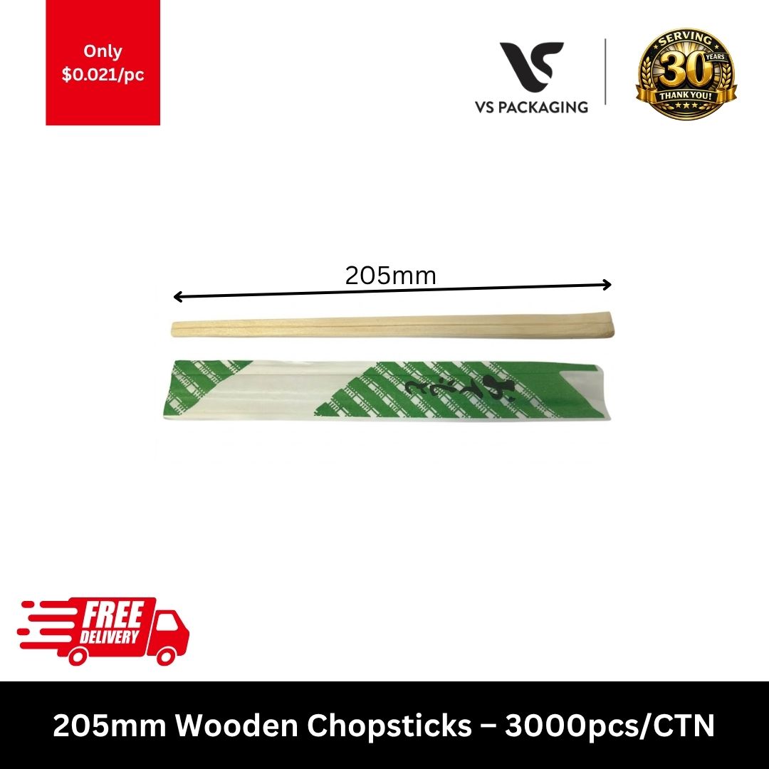 205mm disposable wooden chopsticks bulk carton 3000pcs for Asian takeaway restaurants sushi shops and catering