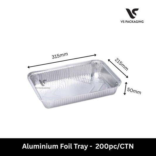 7330 Aluminium Foil Tray 315x215x50mm - 200pcs/CTN VS Packaging