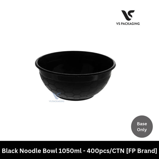 Black Noodle Bowl 1050ml - 400pcs/CTN [FP Brand] VS Packaging