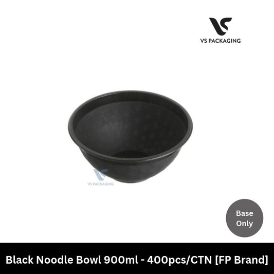 Black Noodle Bowl 900ml - 400pcs/CTN [FP Brand] VS Packaging