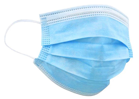 Disposable Non- Woven 3ply Level 1 Earloop Mask Blue