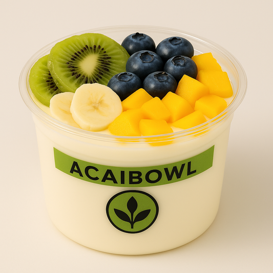 16oz Custom Printed PET Acai Bowl – 640ml Clear Container with Logo – 30,000pcs