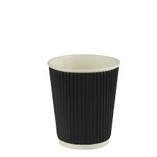 SW 8oz Black Ripple Wall Paper Cup 1000pcs