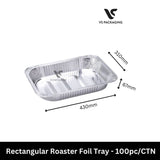 6888 Rectangular Roaster Foil Tray 430mmx310mmx67mm - 100pcs/CTN VS Packaging